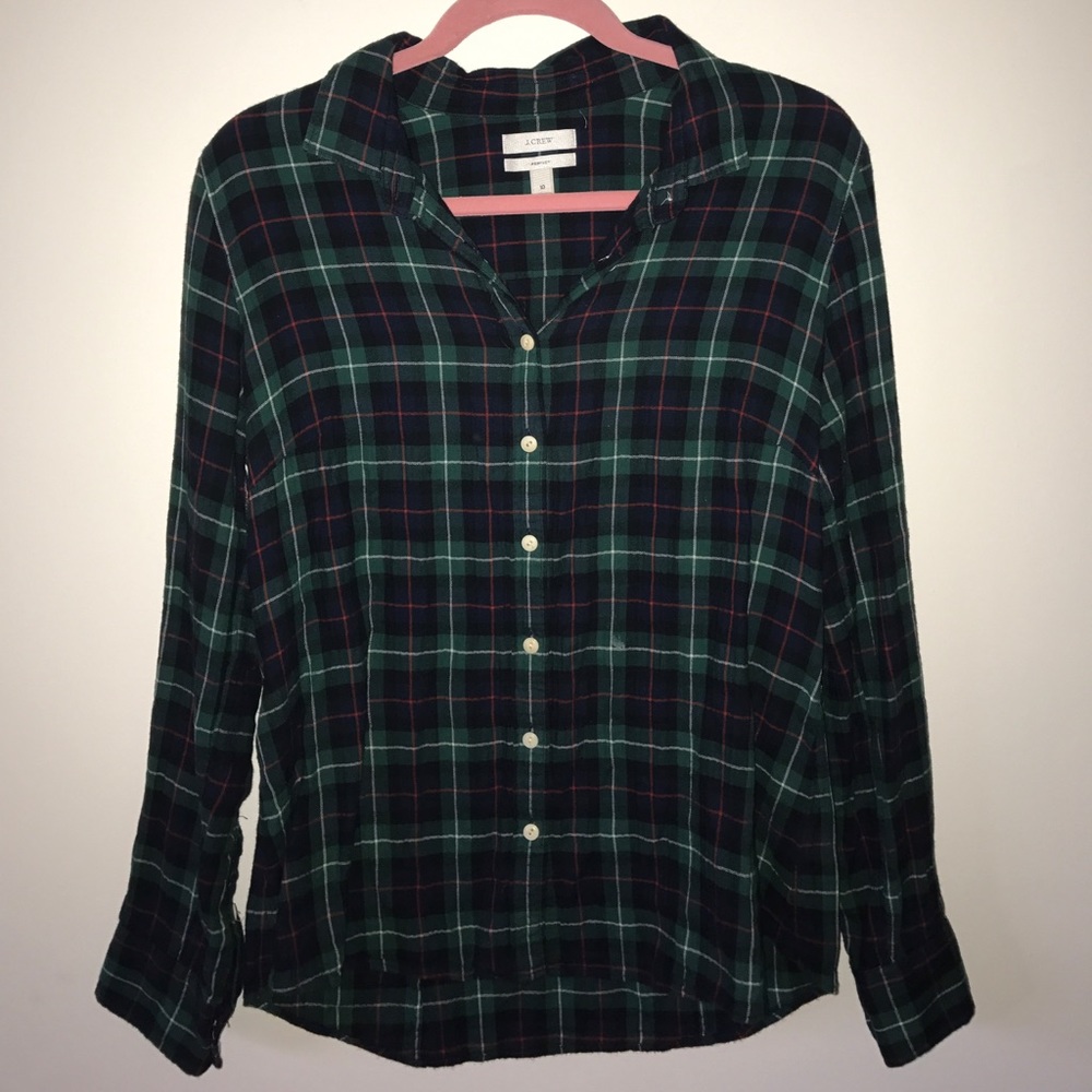 J. Crew plaid "perfect" flannel